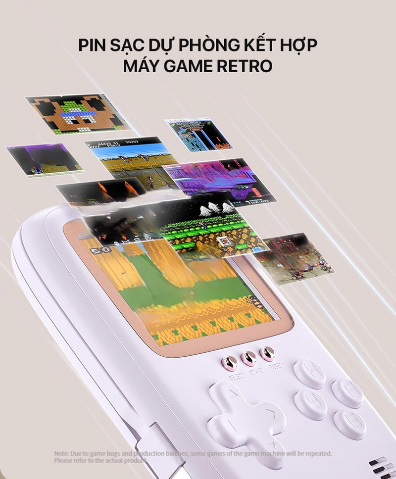 Power Bank 10000mAh With Mini Retro Game